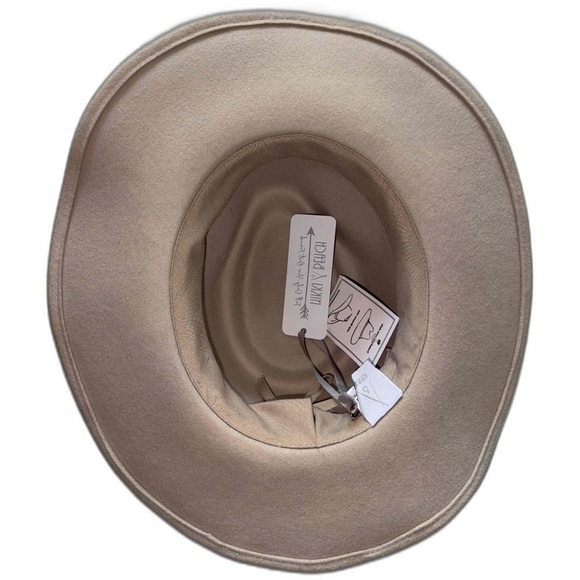 Nikki Beach Women's Mink Cheyenne Ribbon Fedora 100% Wool - Picture 4 of 7